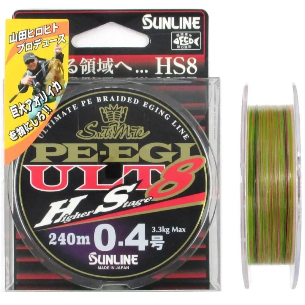Шнур Sunline PE EGI ULT HS8 180m #0.4/0.104mm 3.3kg