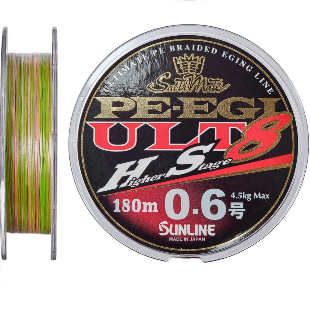 Шнур Sunline PE EGI ULT HS8 180m #0.6/0.128mm 4.5kg