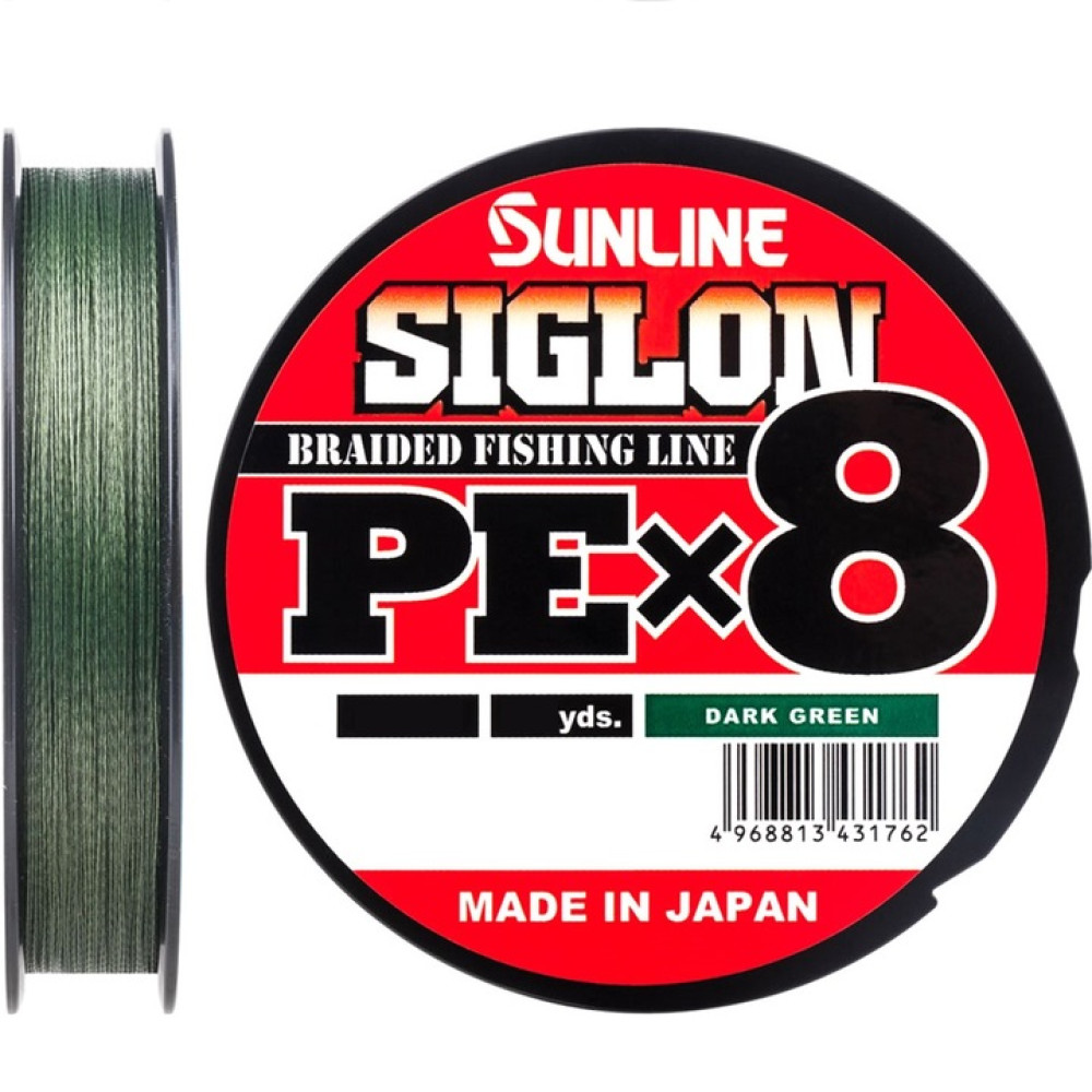 Шнур Sunline Siglon PE x8 150m (темн-зел.) #1.7/0.223mm 30lb/13.0kg