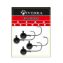 Джигголовка вольфрамова Viverra 1,8g #2 Black (4шт) 